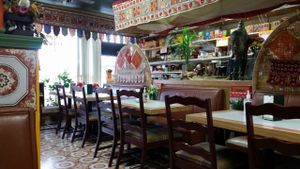 inside at Swad Vegetarian Indian in Greenville