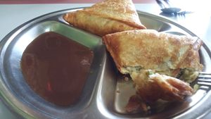 Samosa at Swad Vegetarian Indian in Greenville
