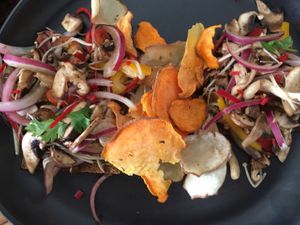 Lomo Saltado at The Plant Gallery in Bondi