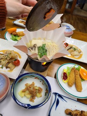 Dîner at Hatoguruma Kawabata  in Nozawaonsen