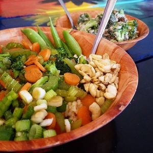 Terriyaki bowl at Jacq N Diane's Juice Box in Holly