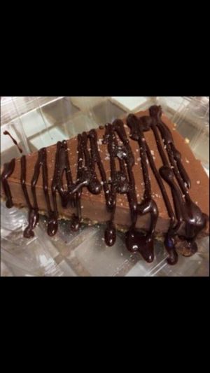 Double chocolate pie..dairy free, gluten free and no added sugar. Double delicious   at Jacq N Diane's Juice Box in Holly