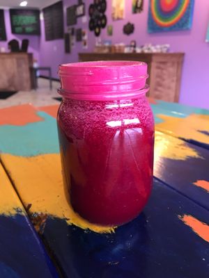 Ballroom Blitz! Beets, Sweet Potato, Lemon, Pineapple and Grapefruit  at Jacq N Diane's Juice Box in Holly