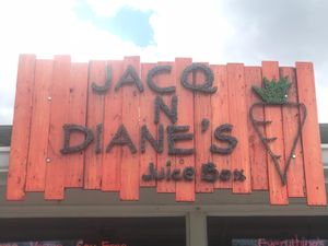 The sign at Jacq N Diane's Juice Box in Holly