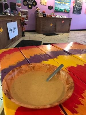 Soup warms my soul at Jacq N Diane's Juice Box in Holly