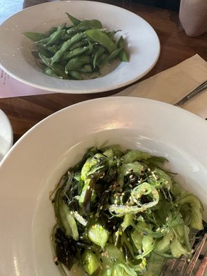 Seaweed salad and edamame   at Kelp in Tampa