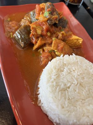 Eggplant & Tofu Curry!  at Yoma Burmese Restaurant in Allston