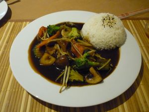 Rish dish at Loving Hut in Hamburg