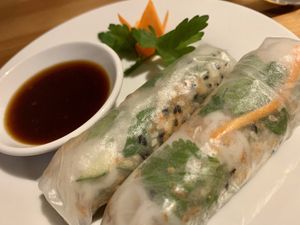 summer rolls at Loving Hut in Hamburg