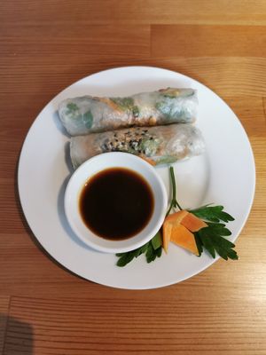 Summer rolls at Loving Hut in Hamburg