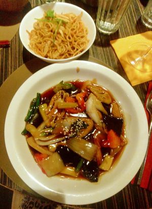 Teriyaki stir fry at Zen in Belfast