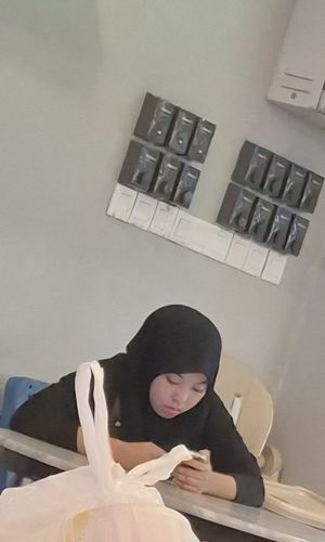 Great job being paid to be on social media - no customer service required! Tip for owner introduce a QR Code ordering system and save on staff costs! at Veggie Time in Kota Kinabalu