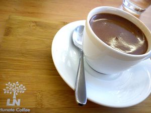 Hot chocolate at LN Fortunate Coffee - Solaris Mont Kiara in Kuala Lumpur