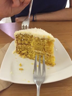 Orange cake! Not to be missed! at LN Fortunate Coffee - Solaris Mont Kiara in Kuala Lumpur