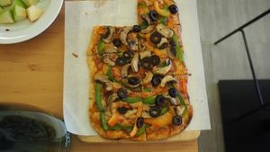 Mushroom Sourdough Pizza - RM25 (as of 2017) at LN Fortunate Coffee - Solaris Mont Kiara in Kuala Lumpur