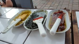 delicious sauces for your pizza - not to be missed at Zazza in Kosice