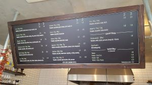 menu board at Zazza in Kosice