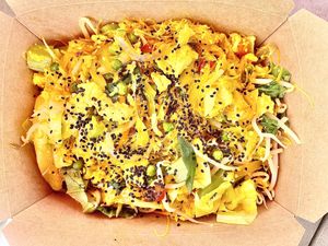 Vegan clear noodle dish. SOOOO delicious! at Screaming Carrots in Hallandale Beach