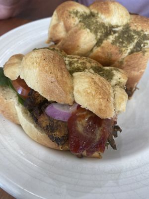 Superfood burger  at Screaming Carrots in Hallandale Beach