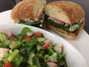 schnitzel Sandwich  at Screaming Carrots in Hallandale Beach