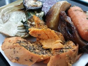 antipasta root veggies at Screaming Carrots in Hallandale Beach