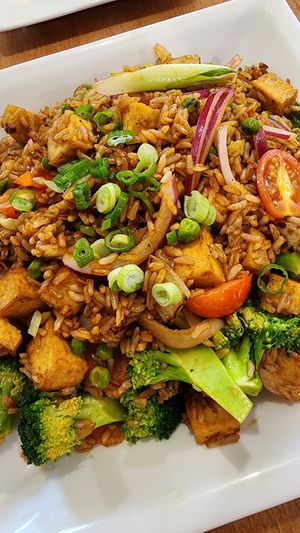 Stir fried rice at Screaming Carrots in Hallandale Beach
