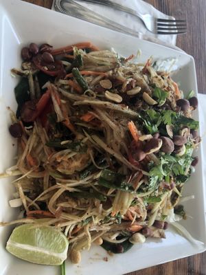 Thai papaya salad  at Screaming Carrots in Hallandale Beach
