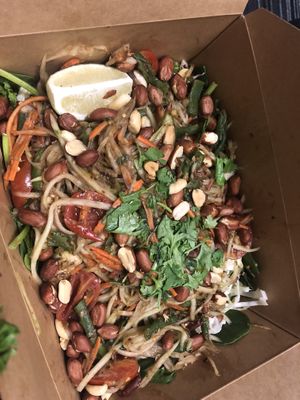 Thai papaya salad - spice 7  at Screaming Carrots in Hallandale Beach