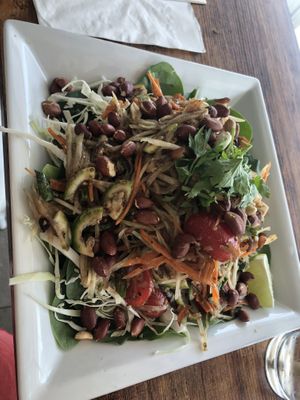 
Thai papaya salad - spice 7  at Screaming Carrots in Hallandale Beach