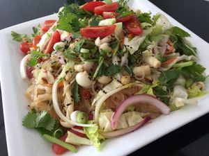 Thai glass noodles salad at Screaming Carrots in Hallandale Beach