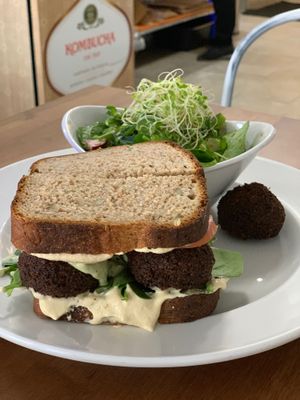 Falafel sandwich  at Screaming Carrots in Hallandale Beach