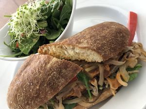 thai gor-lae (ฆอแล๊ะ) sandwich at Screaming Carrots in Hallandale Beach