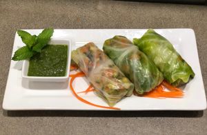 Thai cabbage rolls at Screaming Carrots in Hallandale Beach