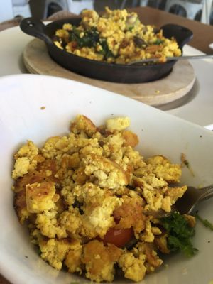 Scrambled tofu!! So delicious I can’t write anymore, gotta eat! at Screaming Carrots in Hallandale Beach