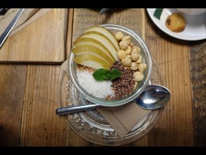 coconut yoghurt  at Baker and Moore in Rotterdam