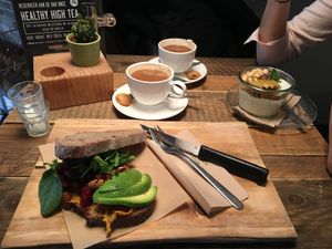 orange is the new green sandwich  at Baker and Moore in Rotterdam