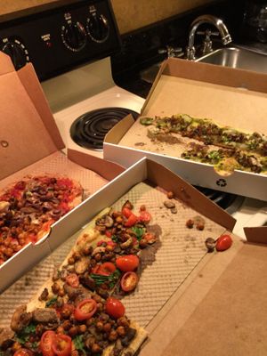 Vegan pizza three ways at &pizza - U St in Washington