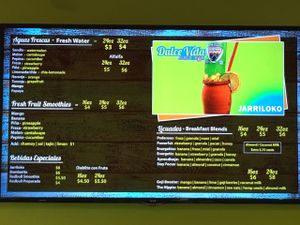 Menu at Dulce Vida in Hanover Park