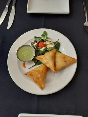Vegetable samosas at Golden Ambal in Edinburgh