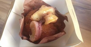 Vegan muffin at Wholefoods Kitchen in Bendigo