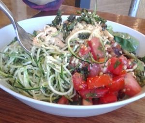 'Zughetti' bolognaise (this is gluten free) at Wholefoods Kitchen in Bendigo