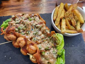 Sate Seitan Bubble Wrap at Seaside Kitchen in Margate