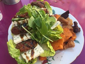 Marinated tofu and sundried tomato on sour dough at Seaside Kitchen in Margate