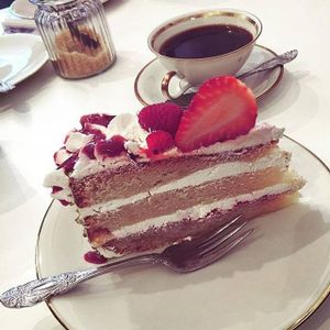 Pistacchio Strawberry Cake at Seaside Kitchen in Margate