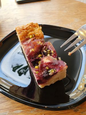 Cherry & marzipan cake at Seaside Kitchen in Margate