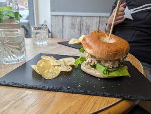 'Tuna' mayo bagel at Seaside Kitchen in Margate