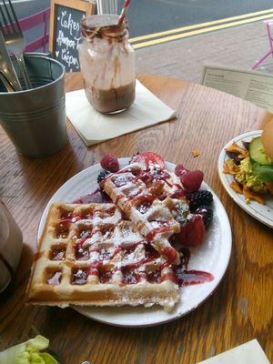 Amazing waffle at Seaside Kitchen in Margate