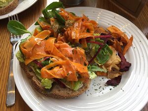 Fsalmon on sourdough  at Seaside Kitchen in Margate
