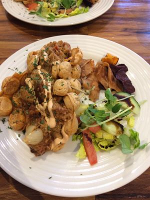 Satay seitan bubble wrap!! at Seaside Kitchen in Margate