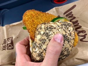 vegan schnitzel roll at backWERK - Hauptbahnhof in Berlin